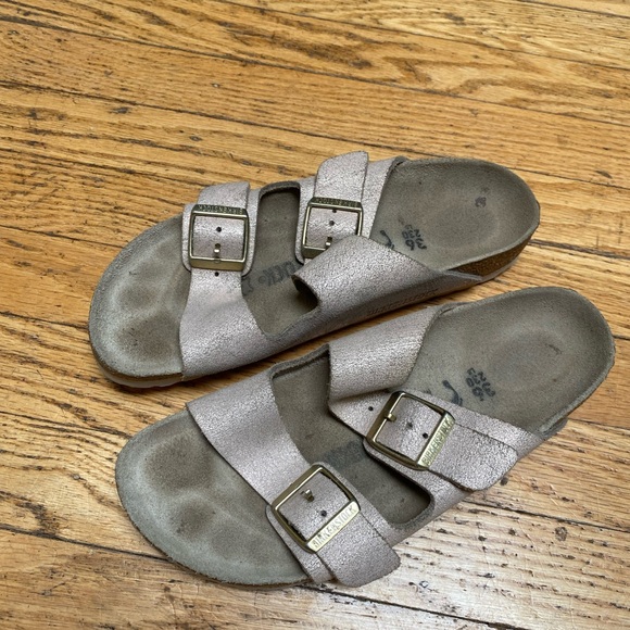 Birkenstock Arizona Leather Slide Sandals Sz Womens L5 - Picture 2 of 9